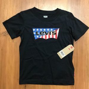 New‼️Stars & Stripes Levi’s Boys Black Shirt 🤯